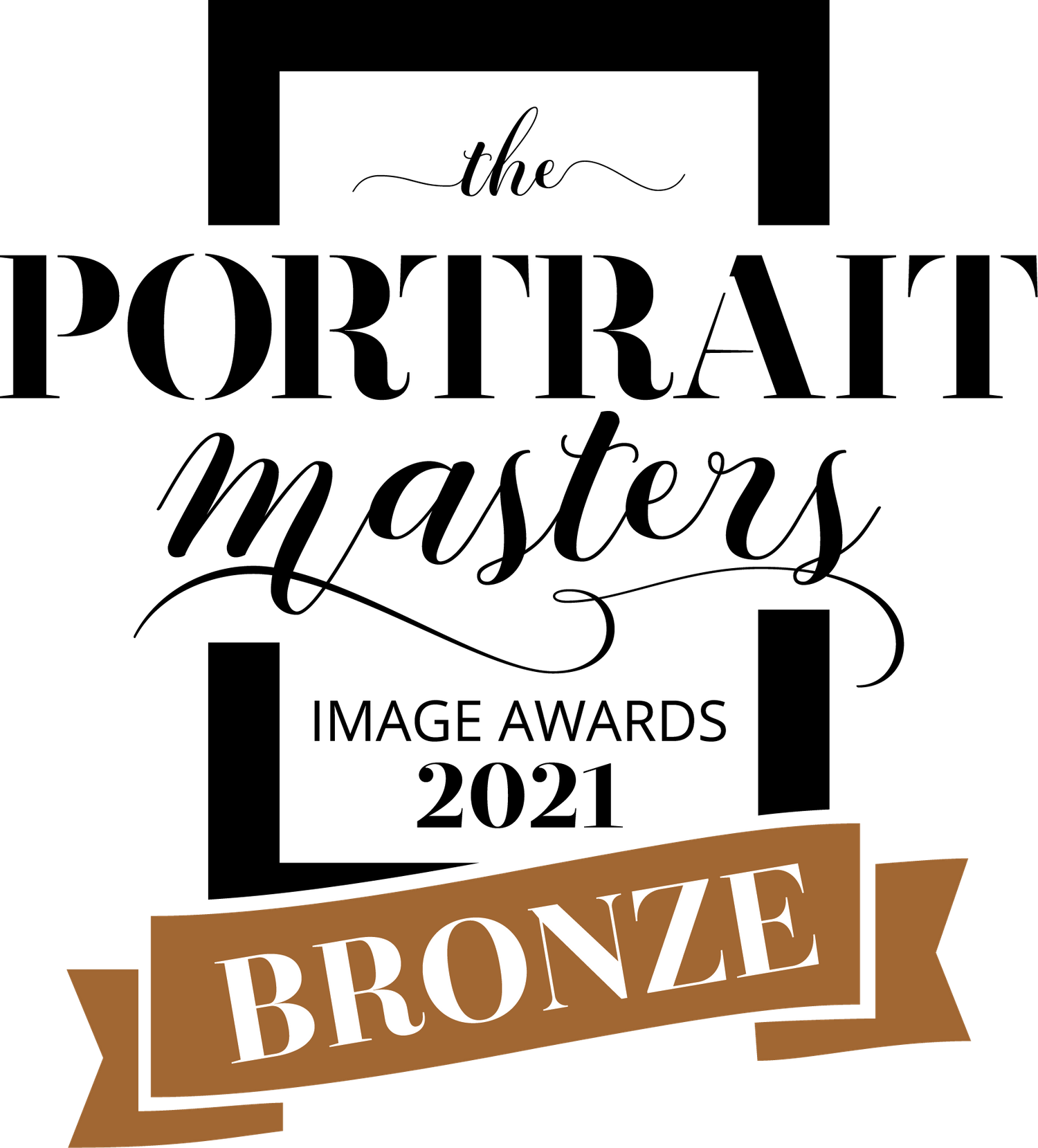 Bronze award banner for Portrait Masters photography competition in 2021.