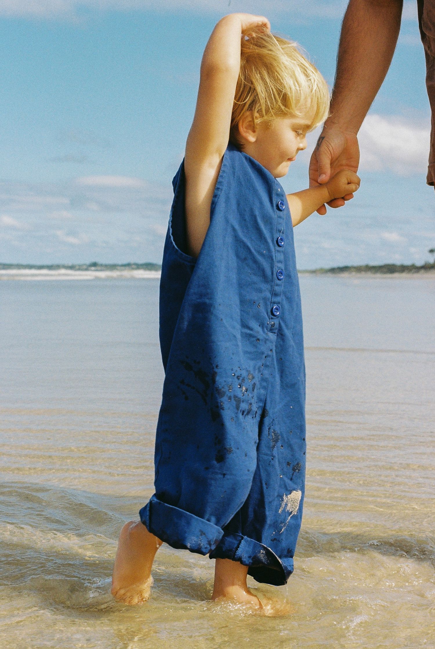Young child at the beach.