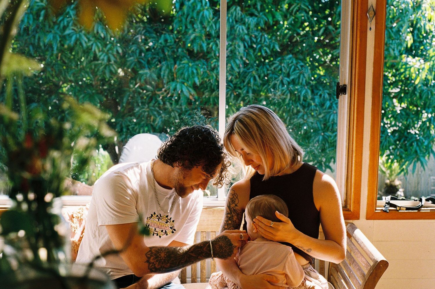 Candid moment captured indoors.