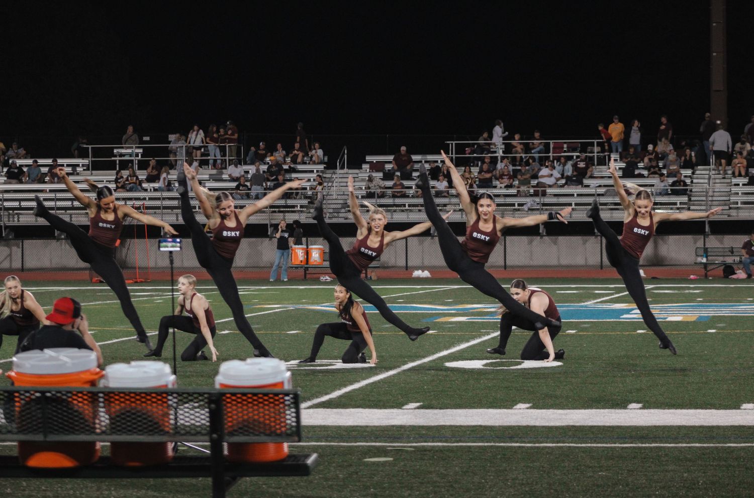 Oskaloosa Dance Team (Dance Dynamix) performing at halftime. Taken by FlicksByKaelanK