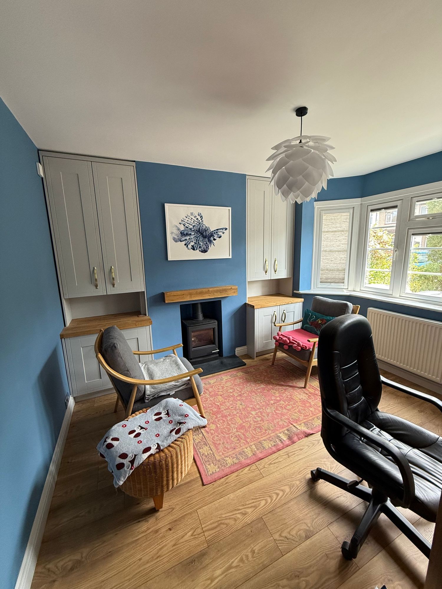 Office Renovations including; Laminate Flooring, Skirting, Cabinetry, Mantle piece etc