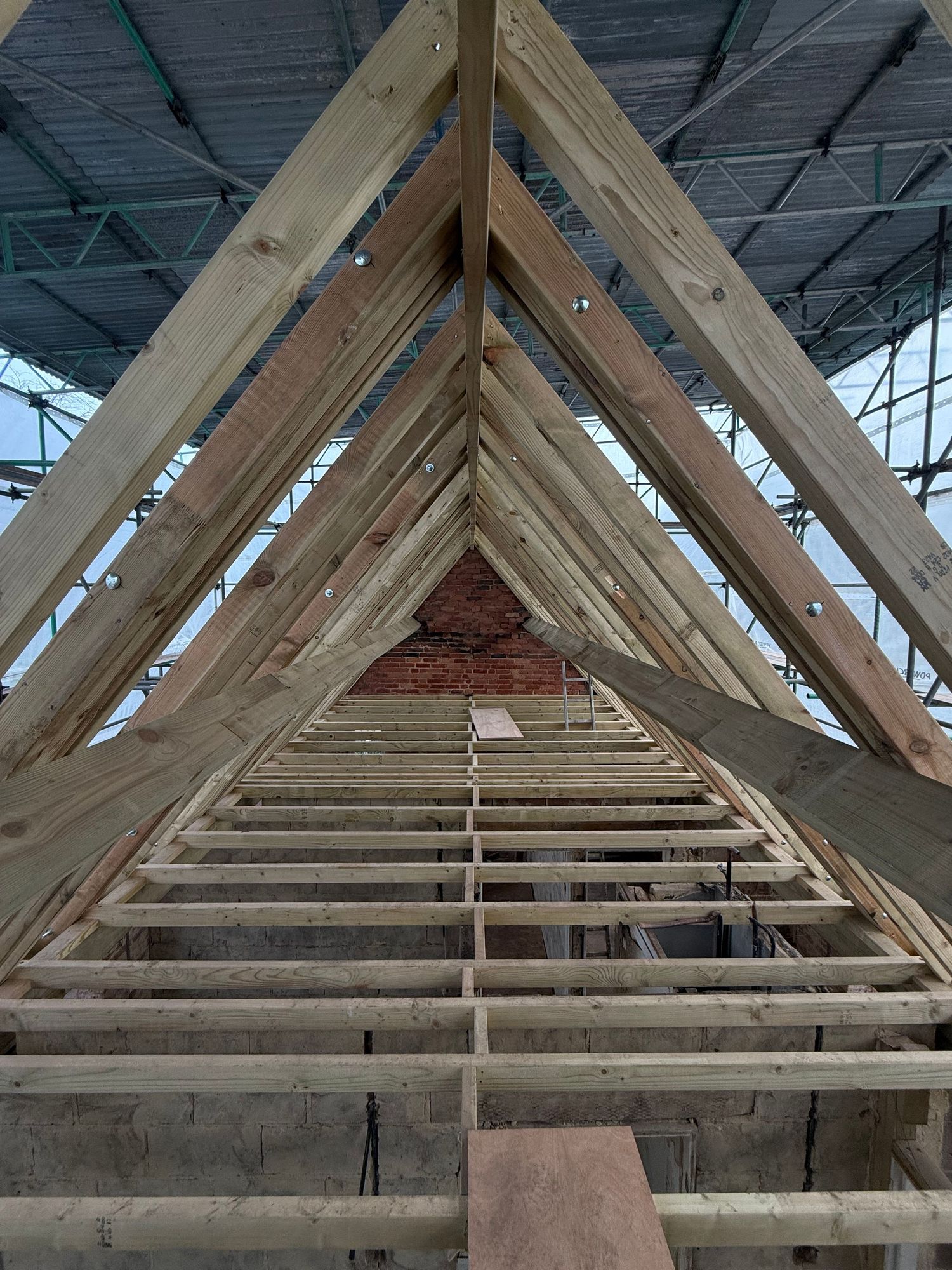 Pitched Roof and Joists