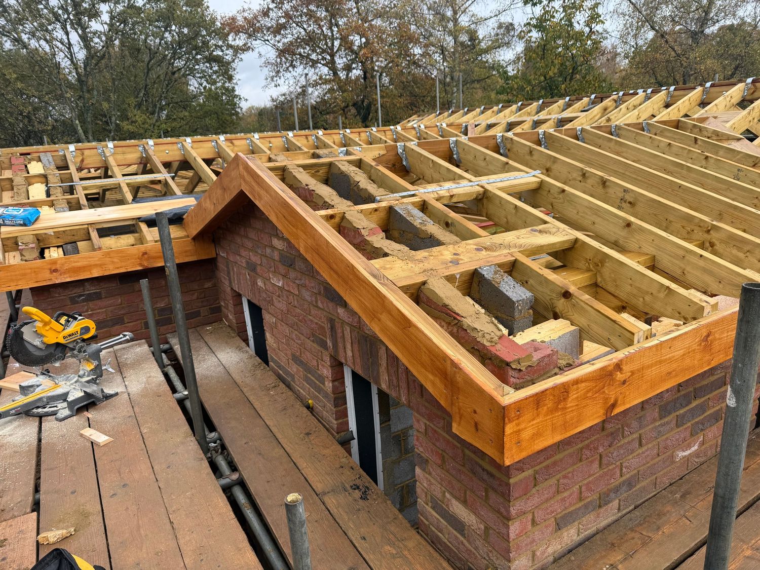 Roof and stained timber Soffit and Fascia