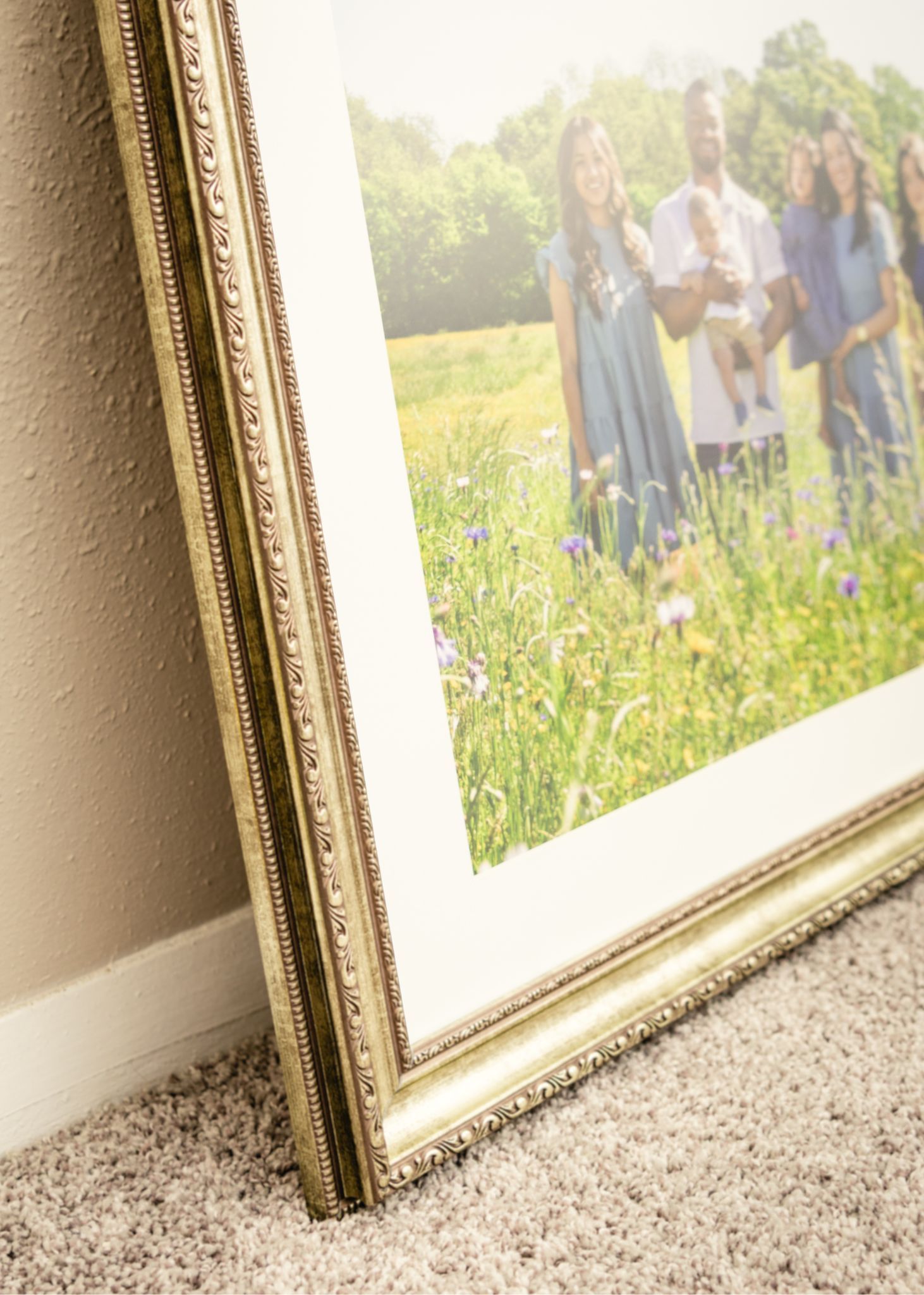 marco con fotografia familiar, wall art, wall art personalizable, retratos de pared
