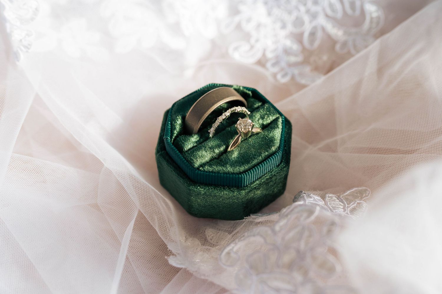 Close-up wedding ring shots