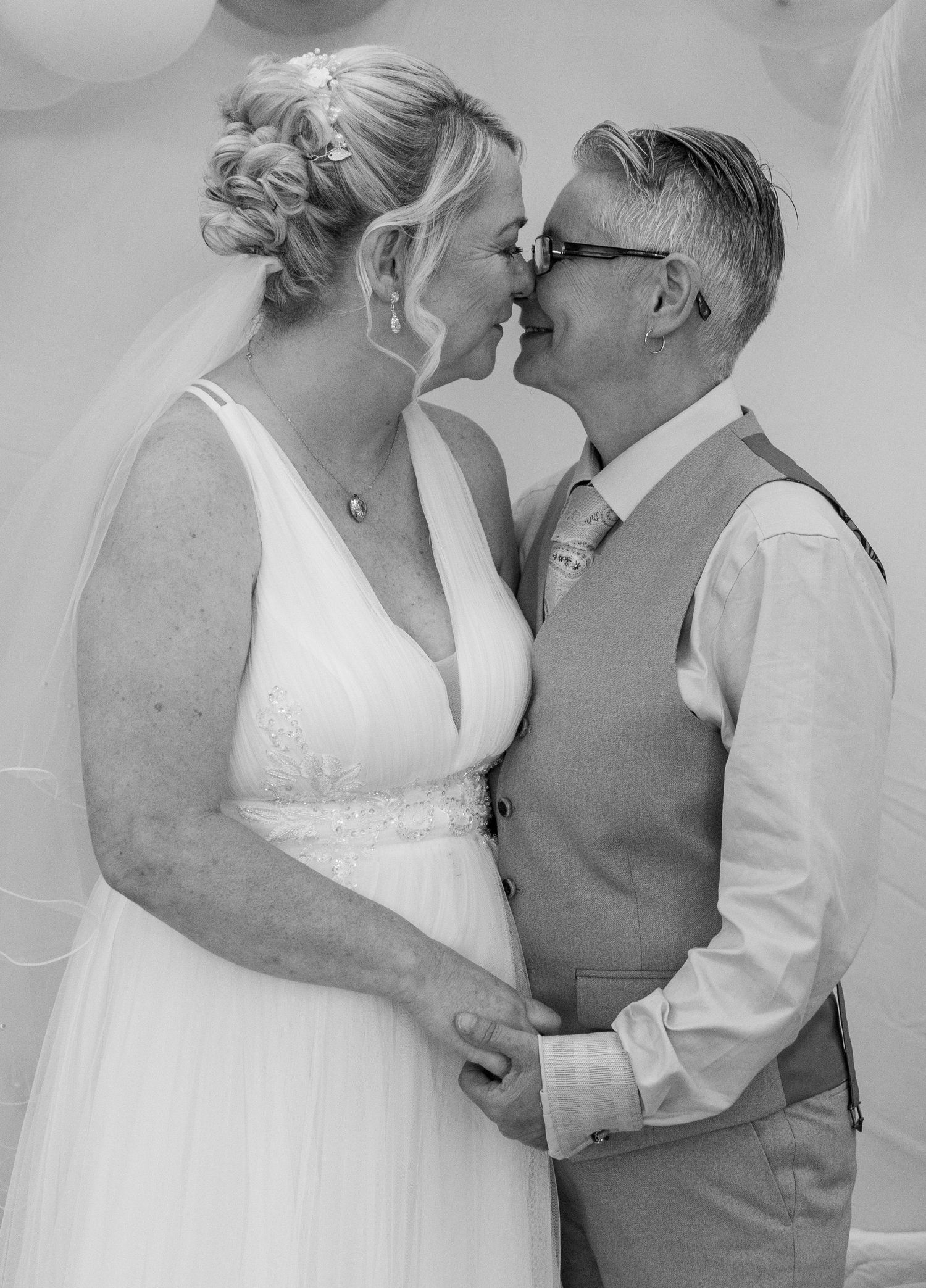 Series of romantic wedding day moments captured in black and white photography.