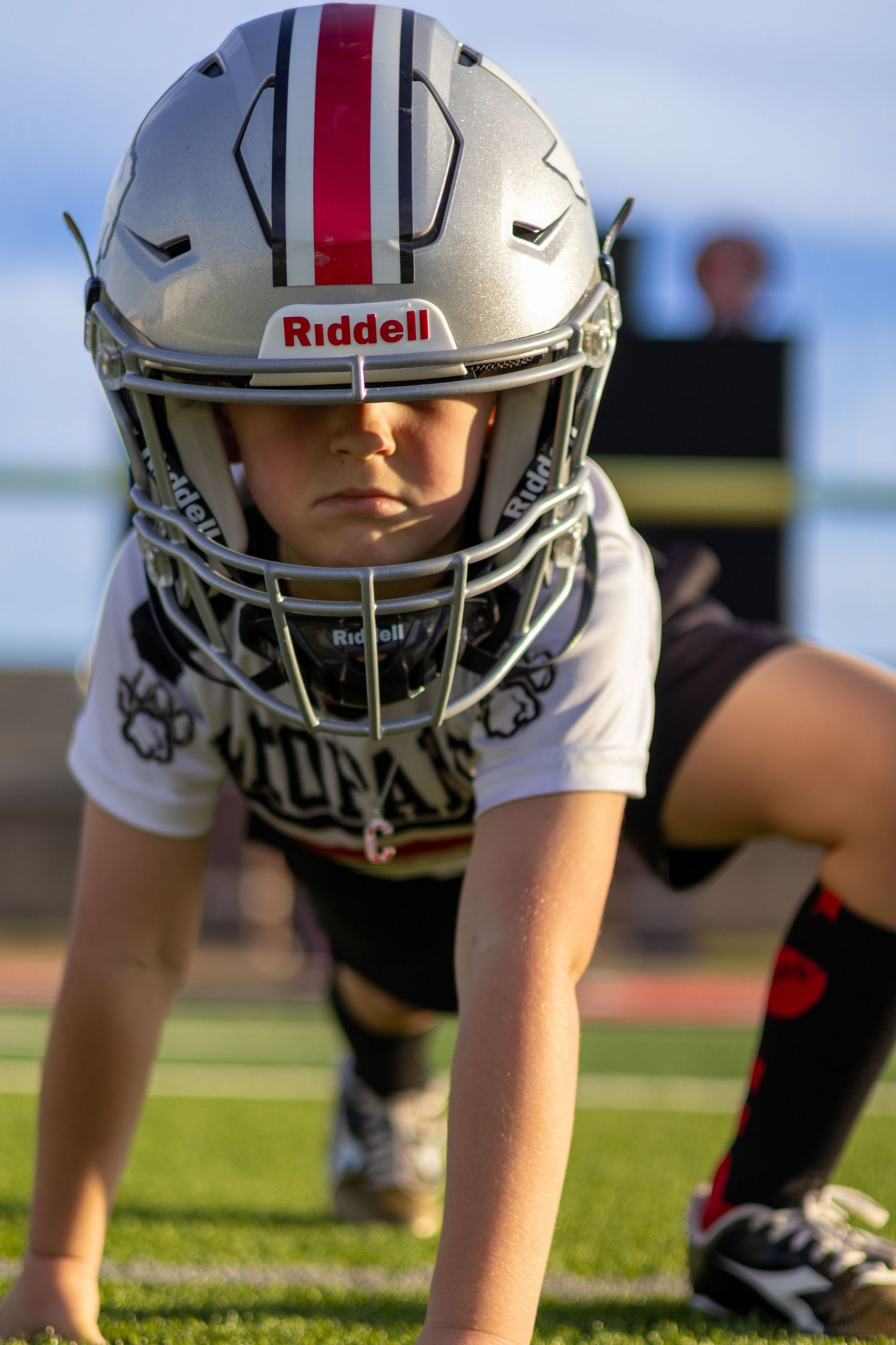 Youth flag football player portrait