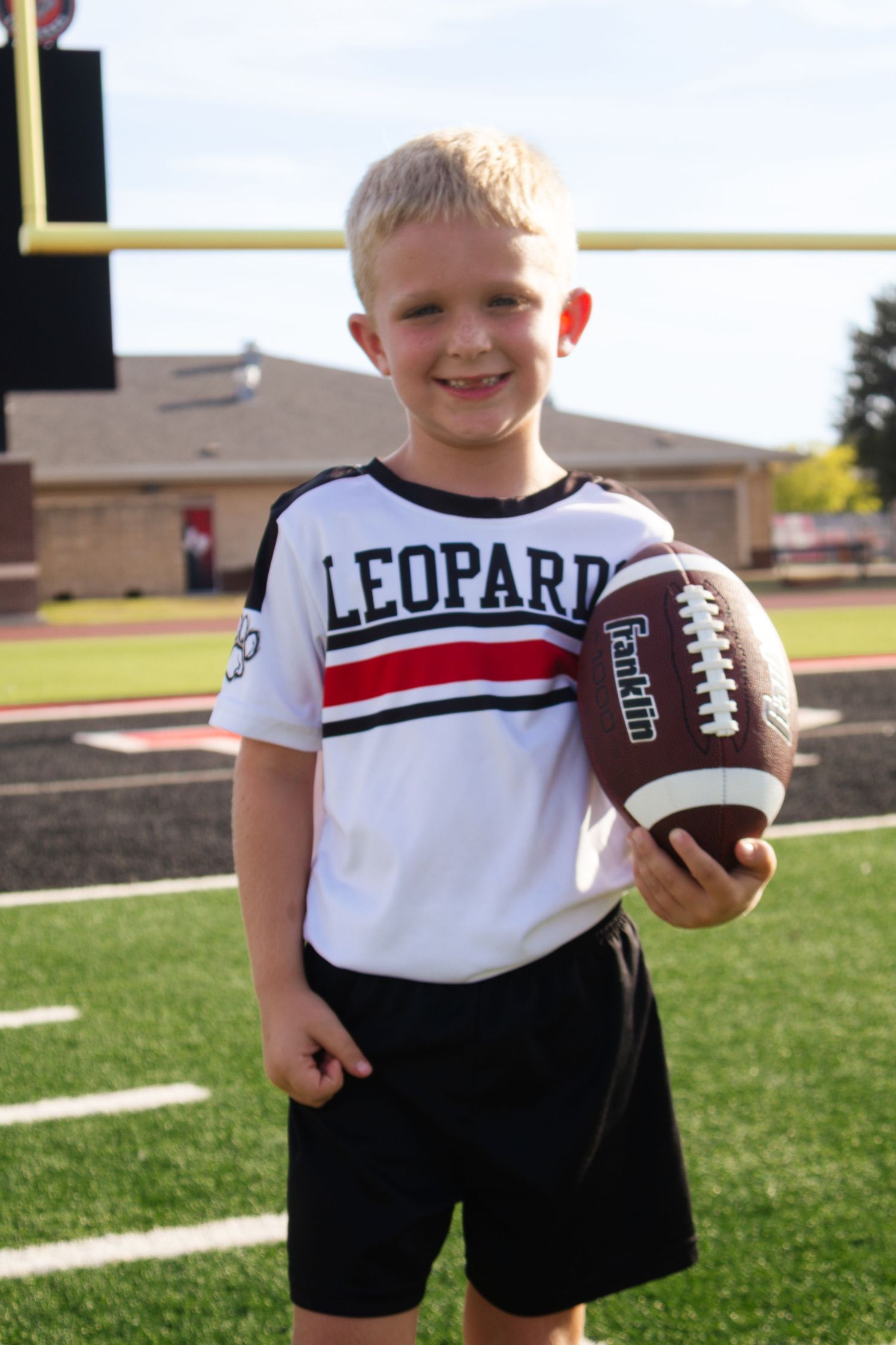 Youth flag football player portrait