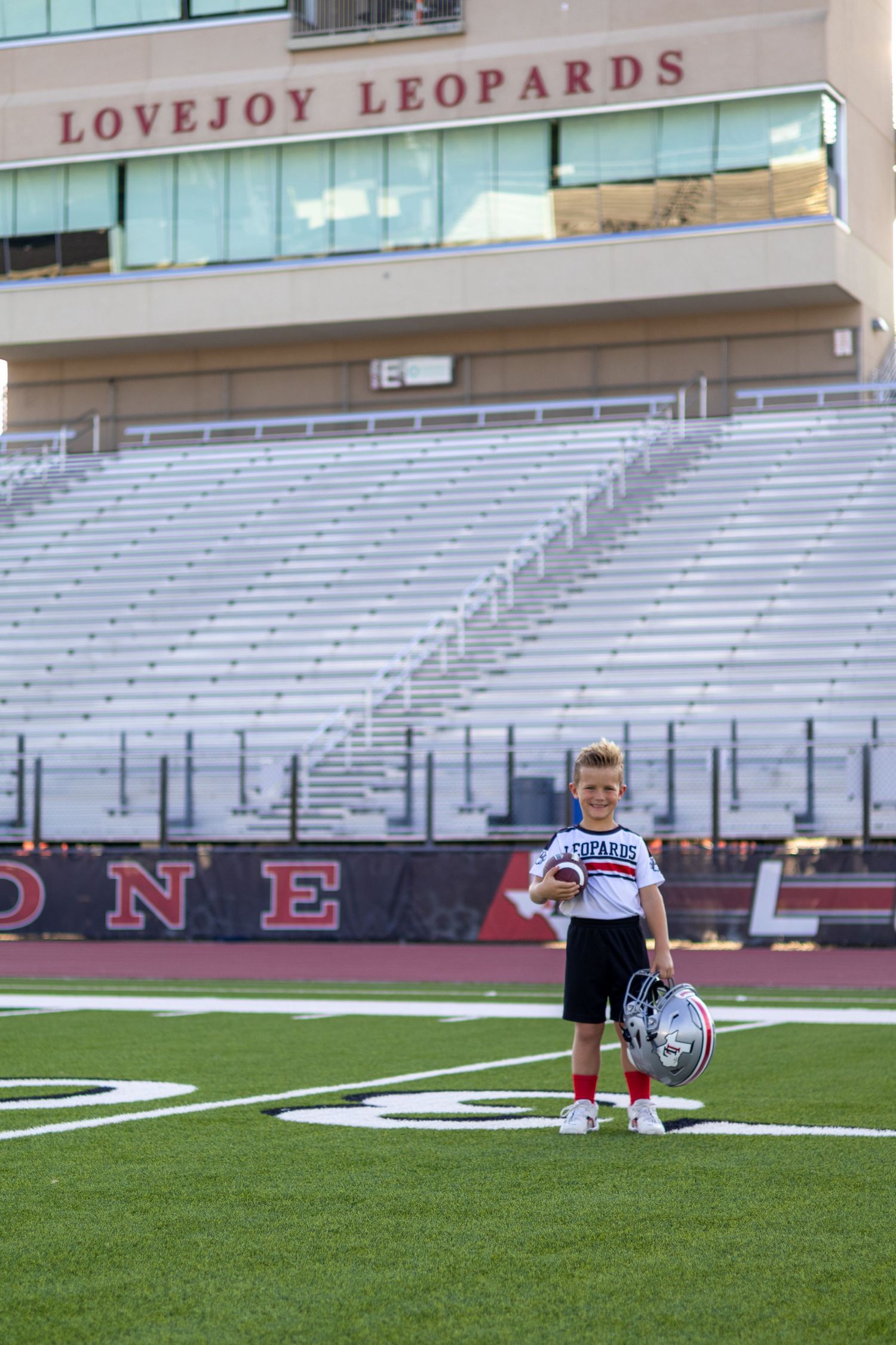 Youth flag football player portrait