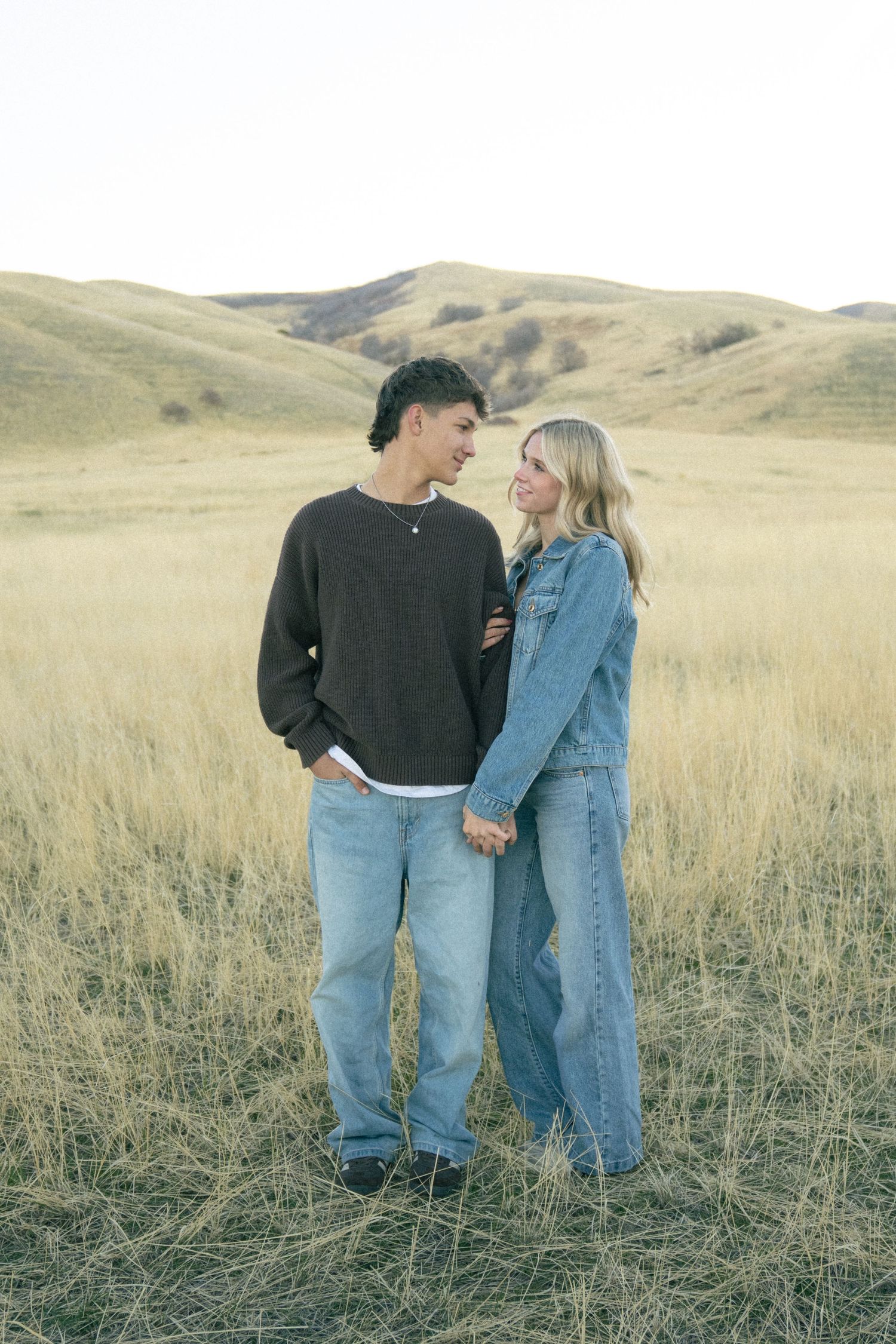 Romantic engagement session at Tunnel Springs Park golden hour in Utah