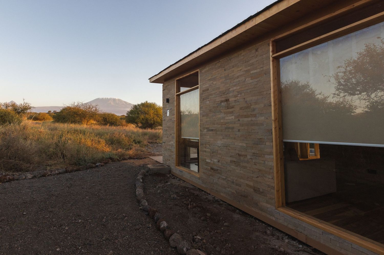 A luxury lodge room photography in Kenya, room facing Kilimanjaro