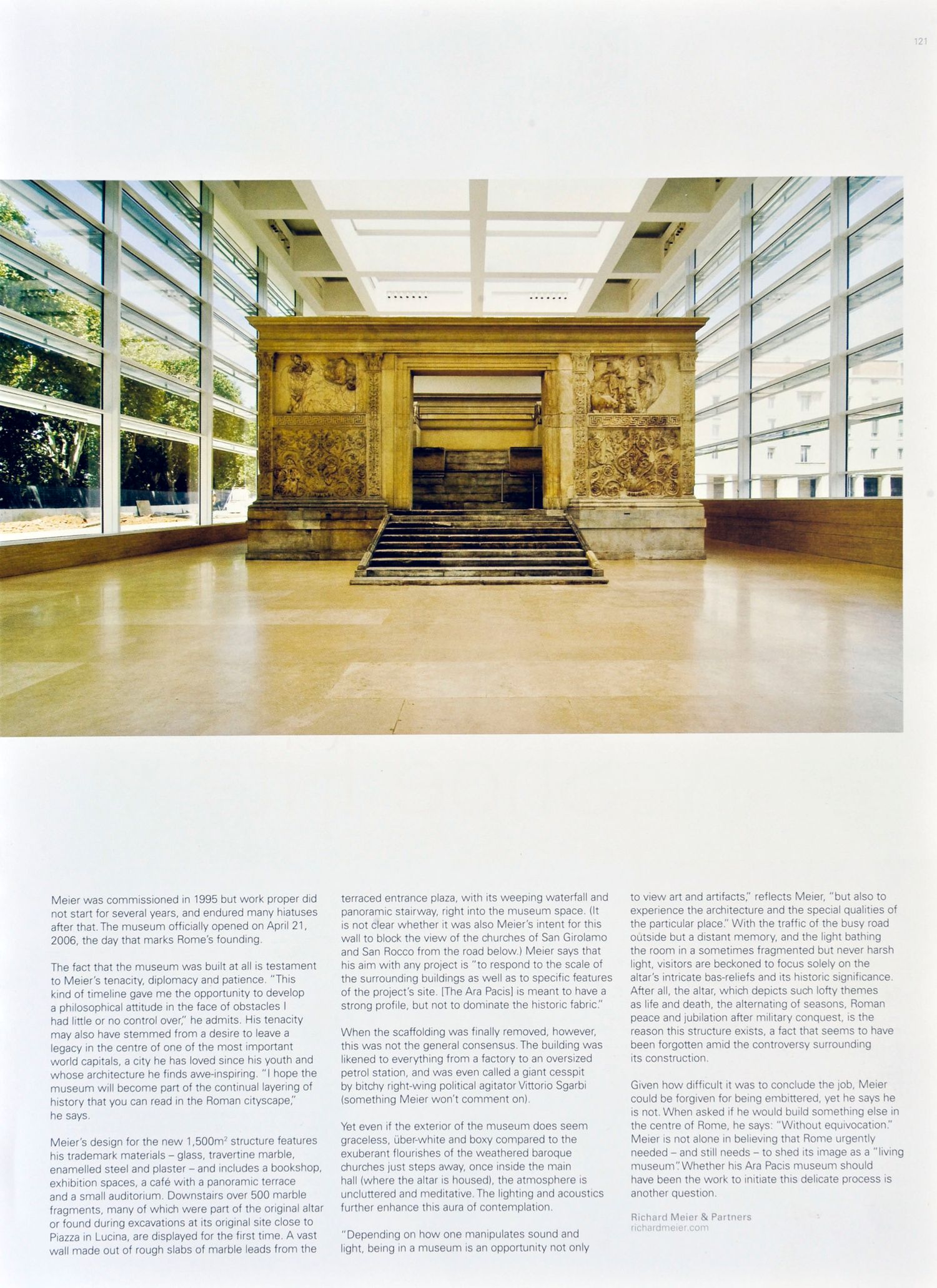 Ara Pacis Museum Rome Italy, interiors Project by Mier Associates, editorial Indesign Magazine Australia