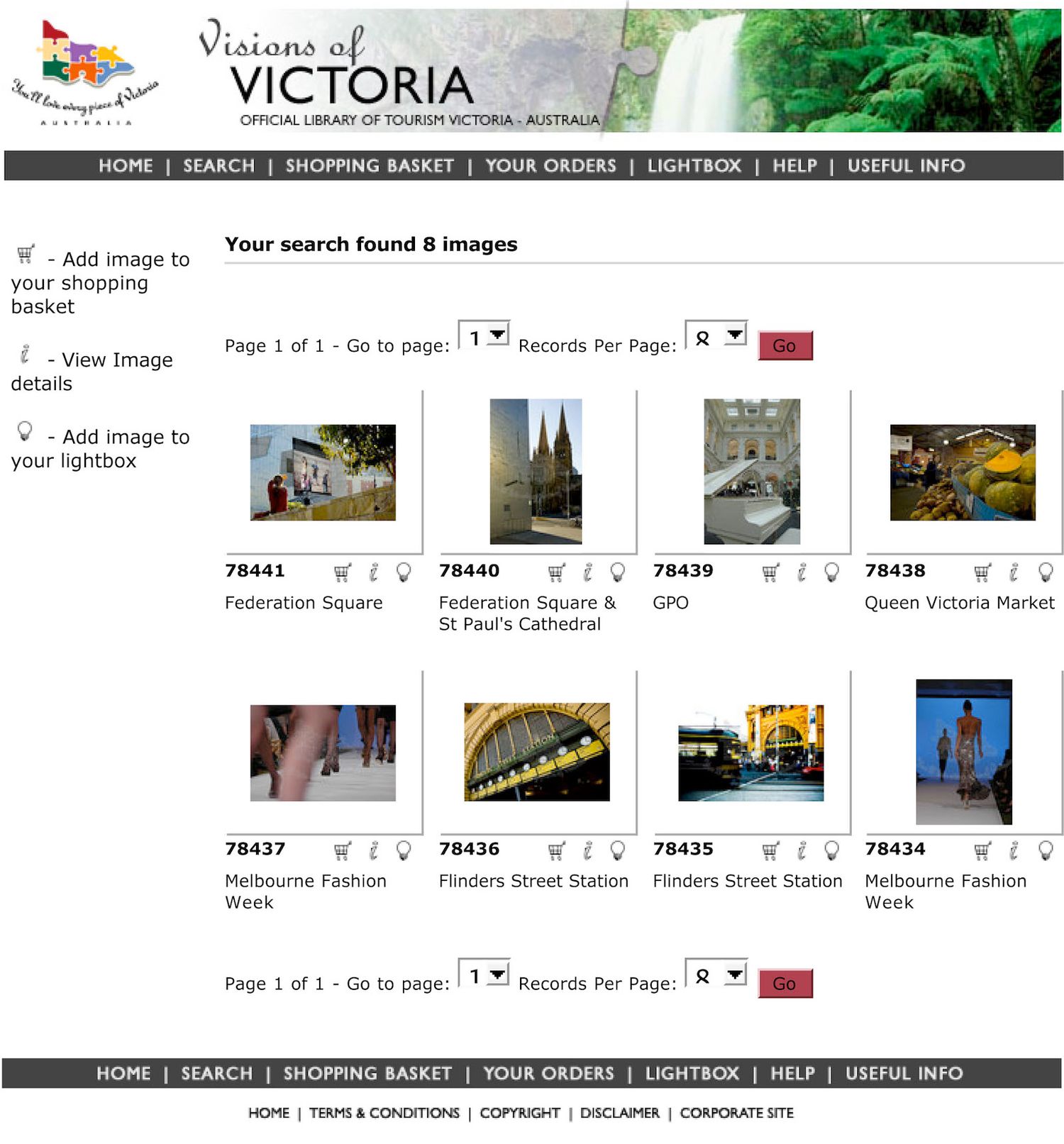 Screenshot of an image search results page showing Victorian landmarks.