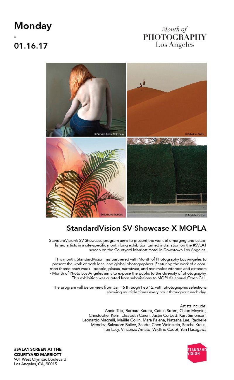 StandardVision partners with Month of Photography Los Angeles to showcase projection of local and global photographers.