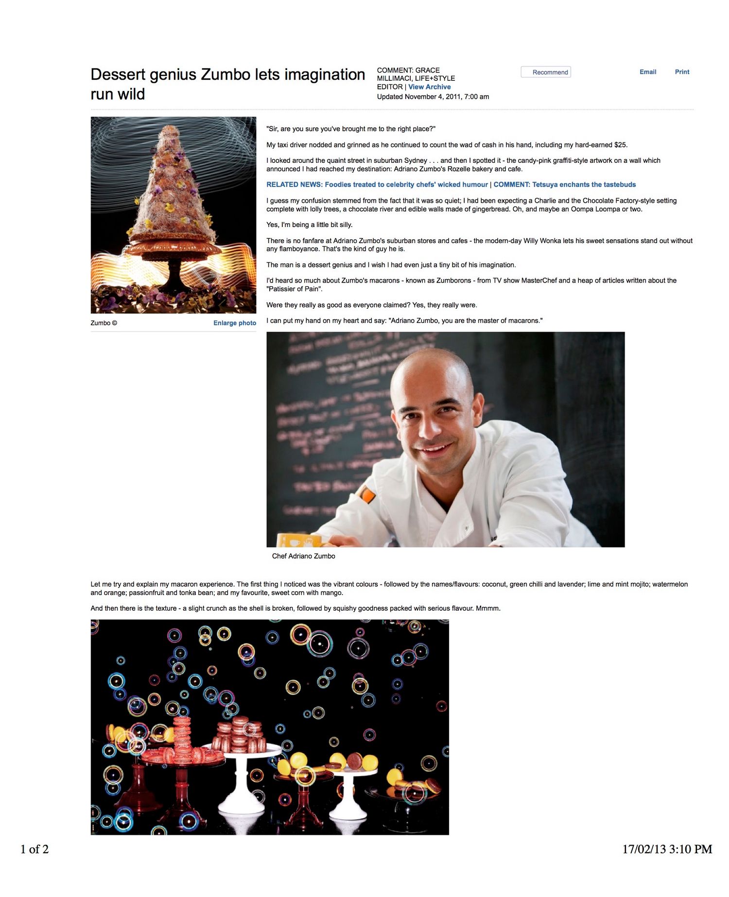 Artistic cocktail illustration with bubbles and martini glasses on dark background.