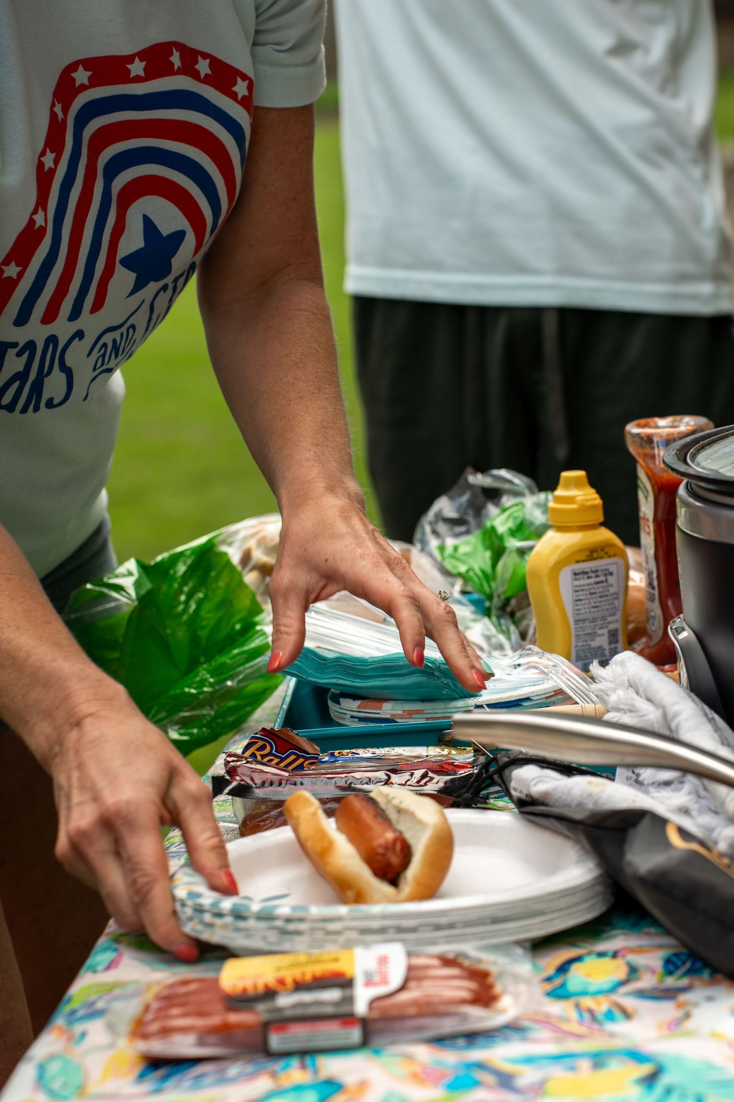 Close up of cooked hotdog