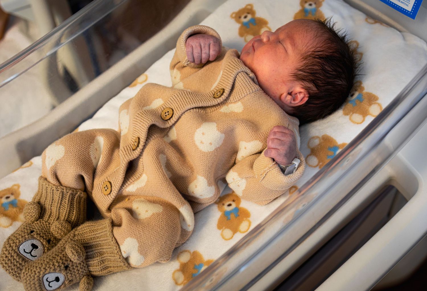 Newborn baby during a Fresh 48 photography session in Huntsville, Alabama