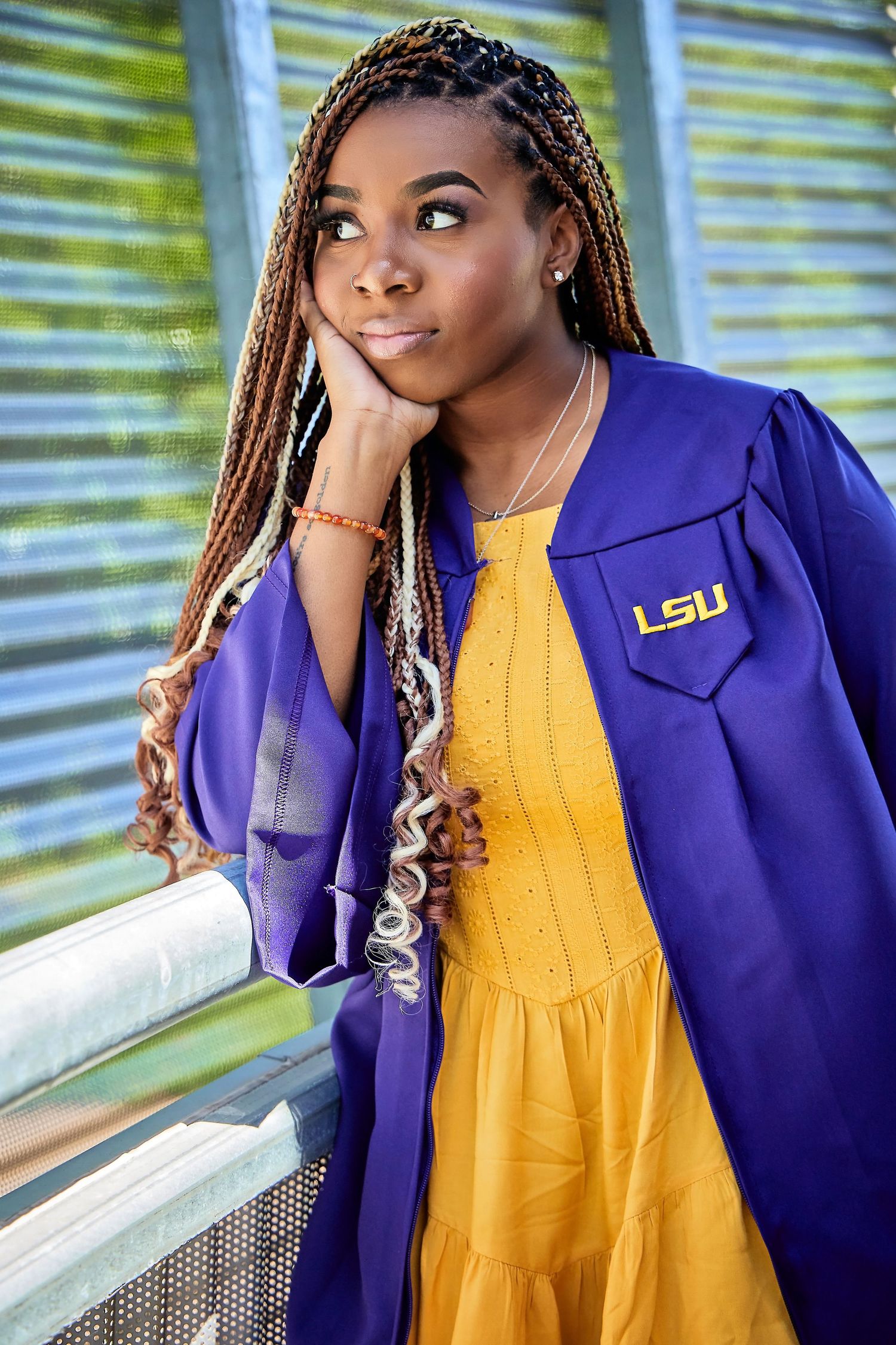 LSU Empowering doctoral graduation photography Dallas Fort Worth — bold editorial PhD graduate portrait by Studio Mari Forney TX