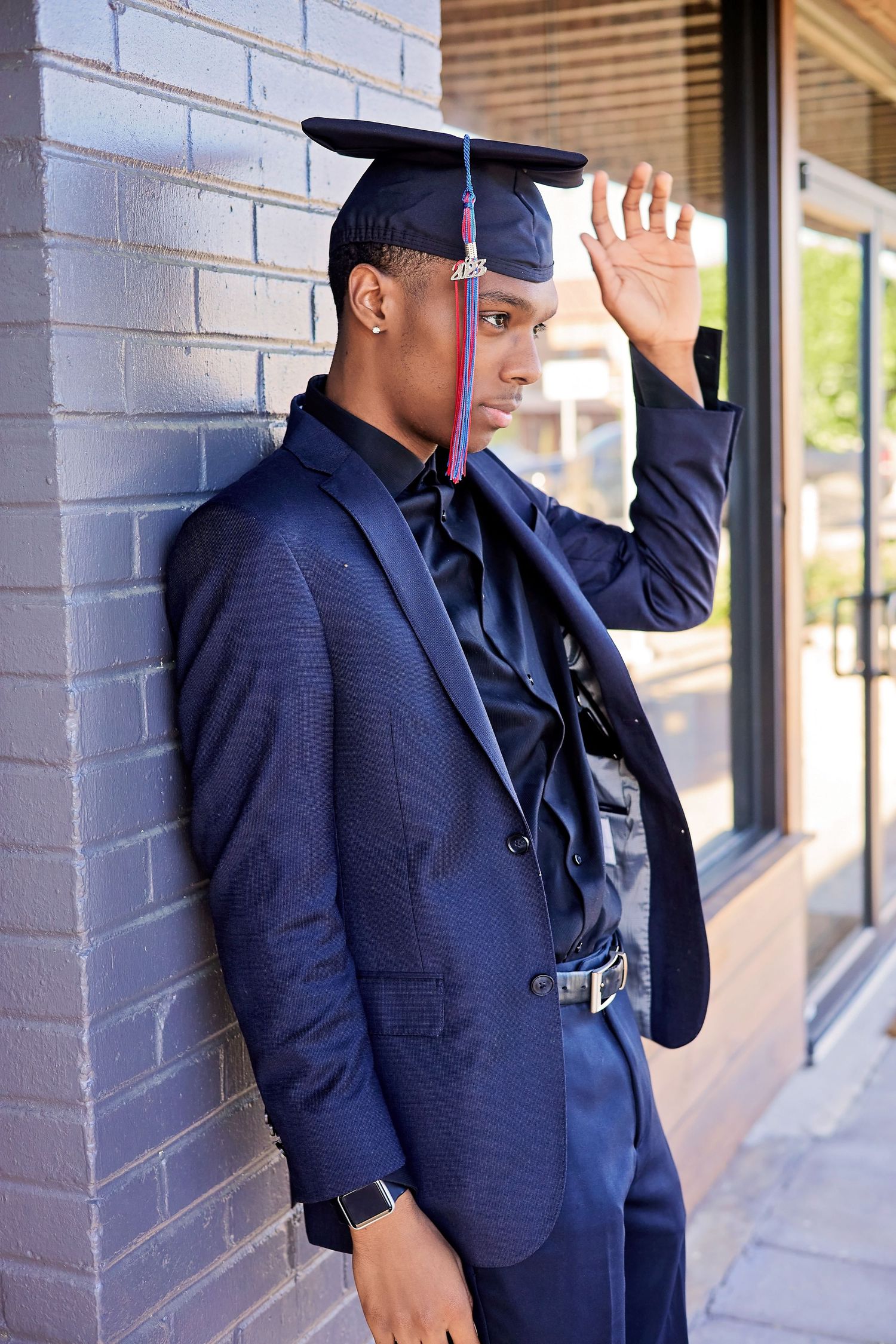 Studio Mari DFW graduation photographer — vibrant editorial doctoral graduate portrait, Forney TX serving Dallas Fort Worth Rockwall