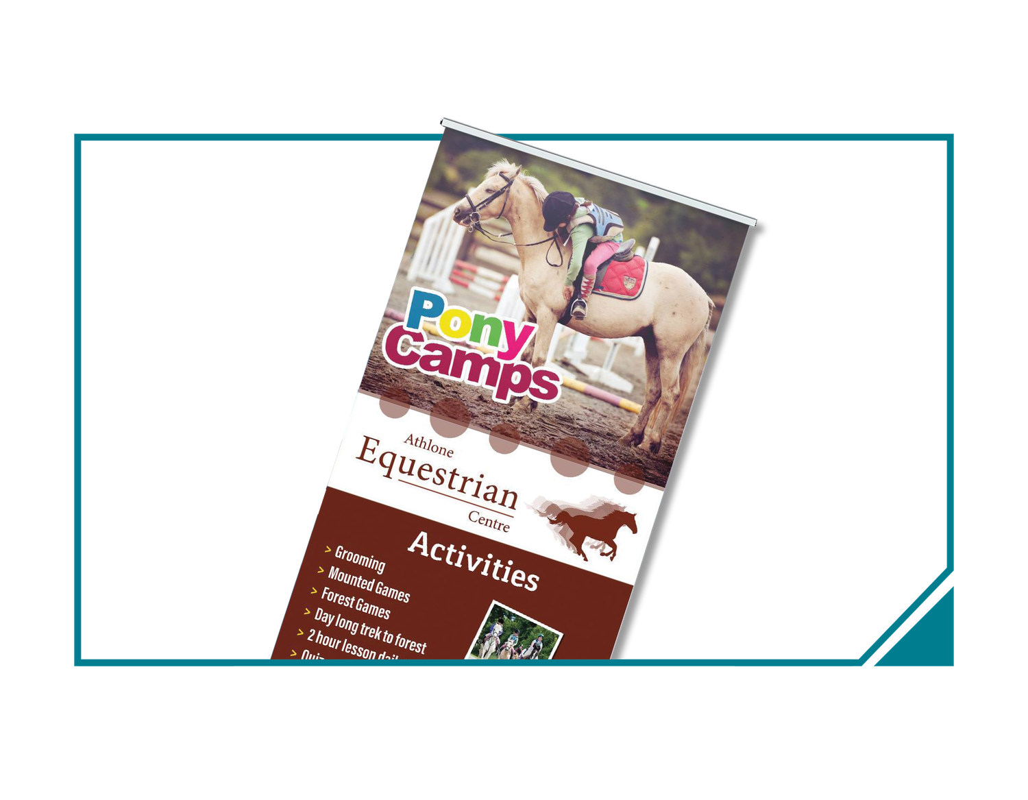 Professionally designed and printed roll-up / pop up banners used for advertising and presentations.