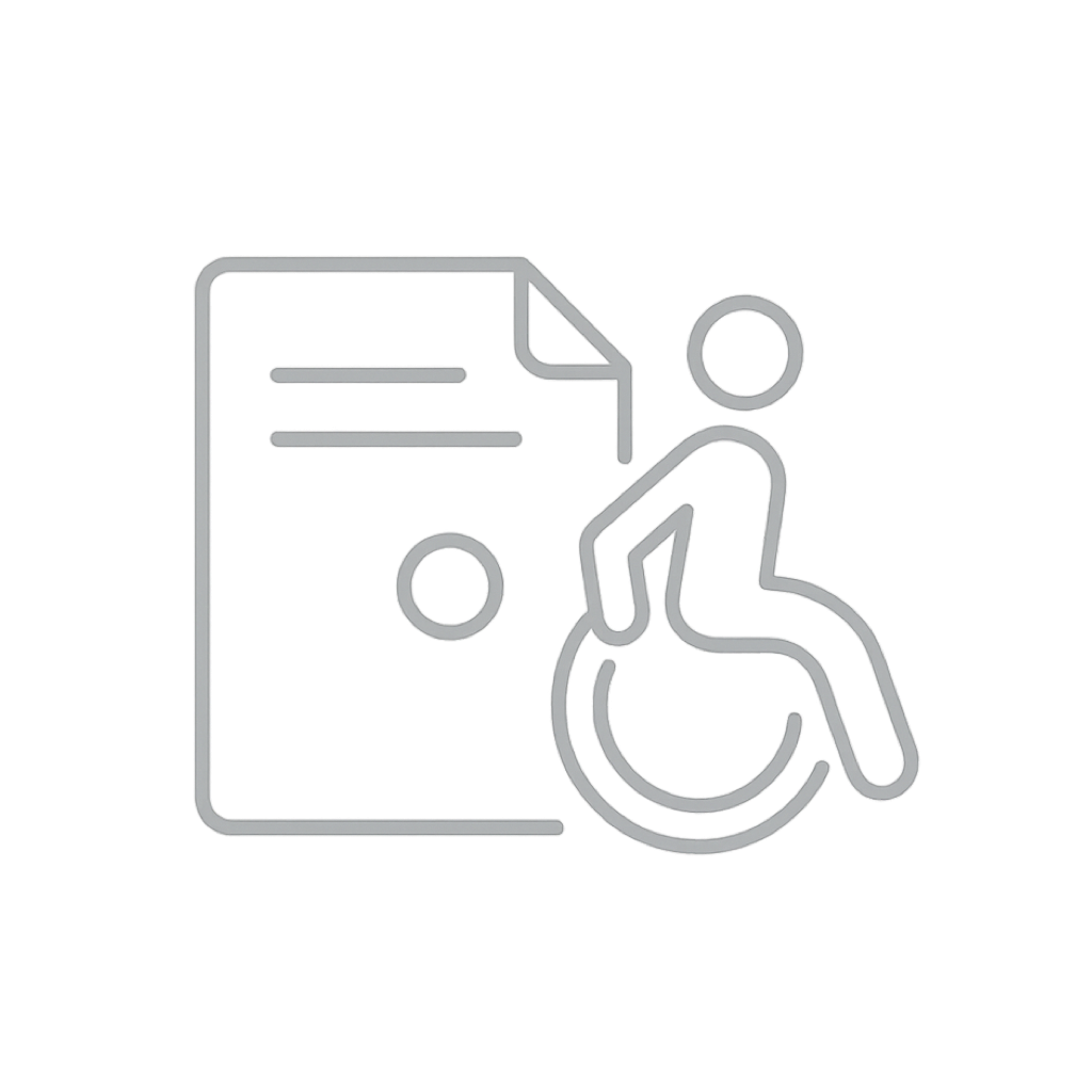 Document and refresh icons in a minimalist line art style.