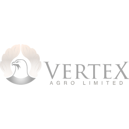 Vertex Agro Limited company logo featuring a silver eagle emblem with spread wings on a white background.