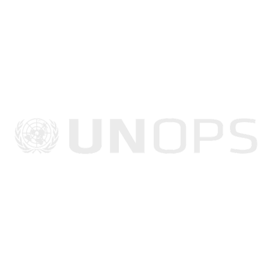 UNOPS United Nations Office for Project Services official logo in light gray on white background.