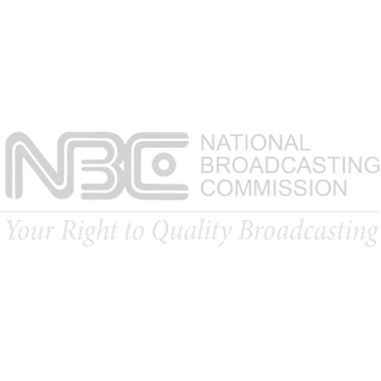 NBC National Broadcasting Commission logo with tagline Your Right to Quality Broadcasting in gray tones.