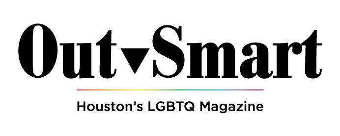 OutSmart magazine logo with text identifying it as Houston's LGBTQ Magazine.