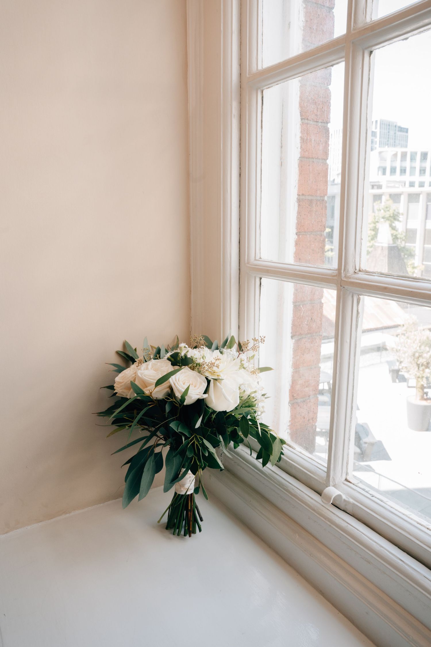 Wedding flowers elegantly captured at Manchester Hall by Manchester wedding photographer Tina Hevingham.