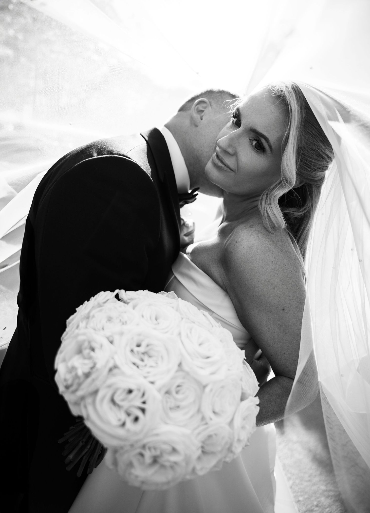 Editorial wedding portraits by Manchester wedding photographer at Manor House Lindley.