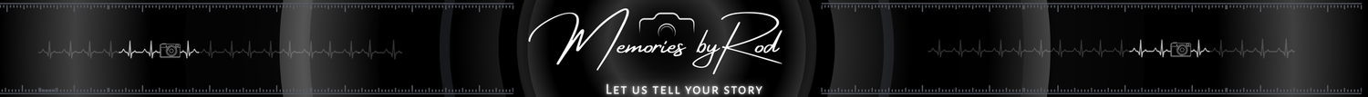 Black horizontal filmstrip border with centered text design.