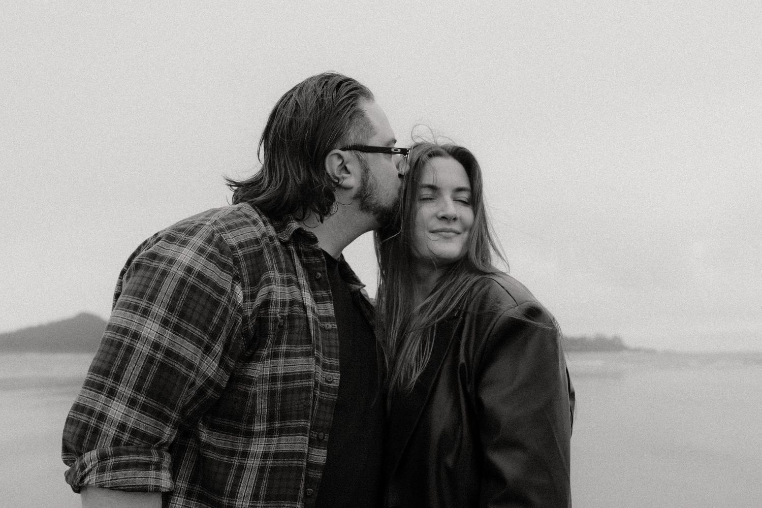 Vancouver Island couple engagement on Chesterman Beach Tofino