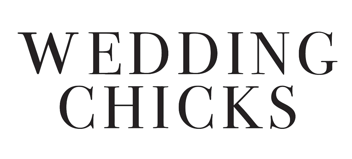 Wedding Chicks logo displayed in elegant black serif typography on a white background.