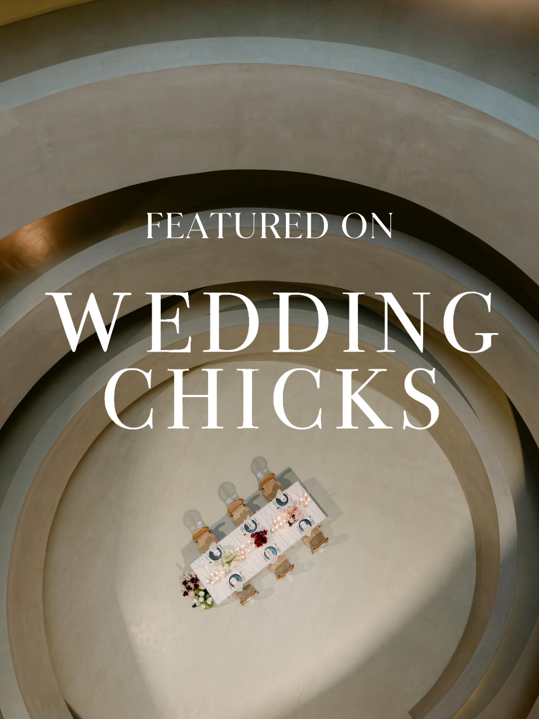 Aerial view of a elegantly styled wedding reception table featured on Wedding Chicks blog.