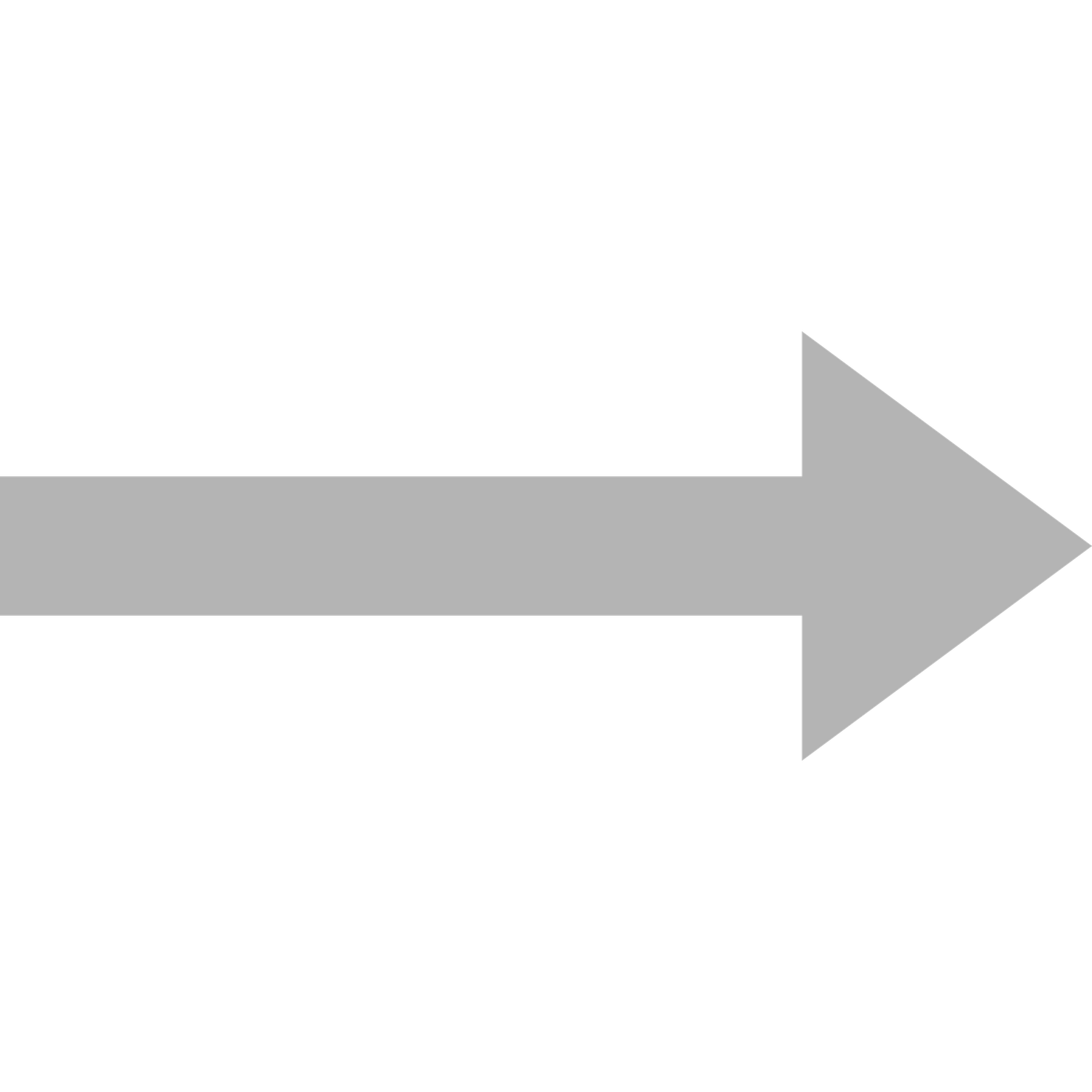 A light gray right-pointing arrow icon on a white background, ideal for navigation or directional design elements.