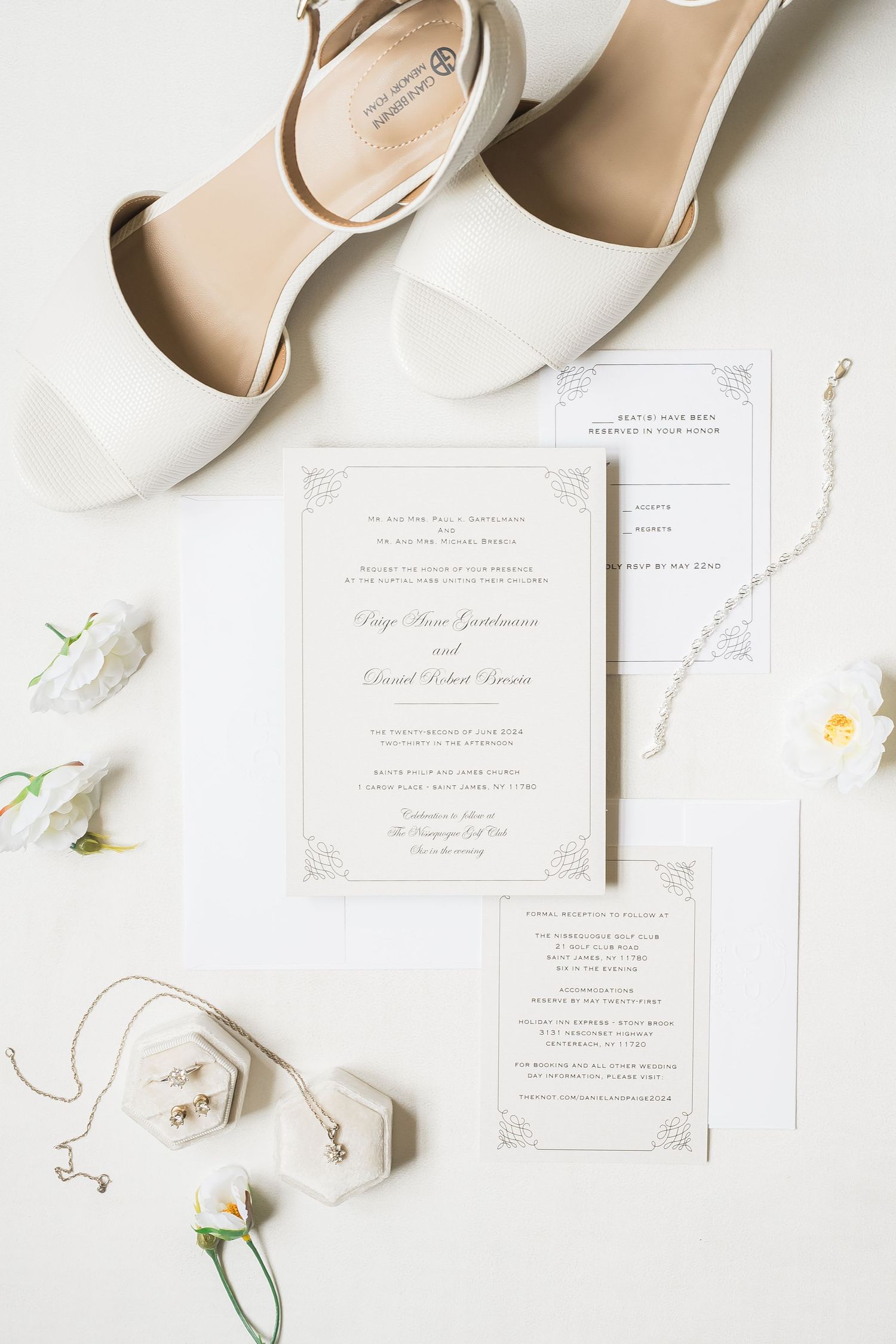 Suffolk County wedding invitation suite
