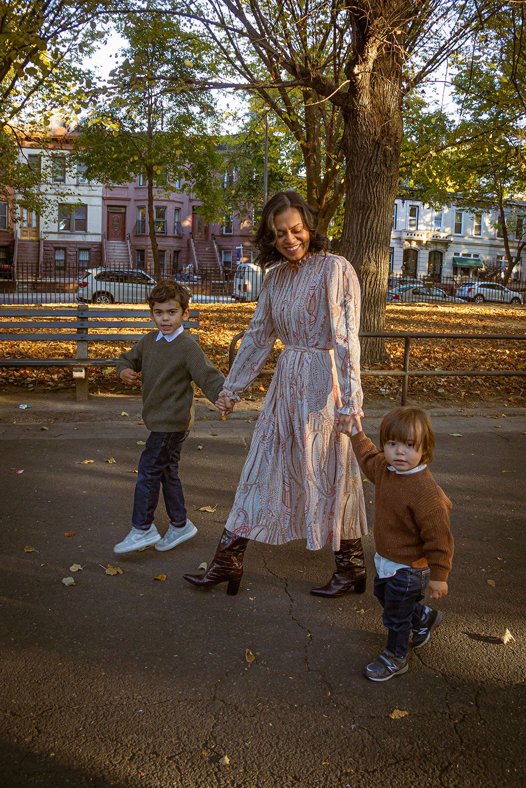Family session and in Park in Brooklyn, New York