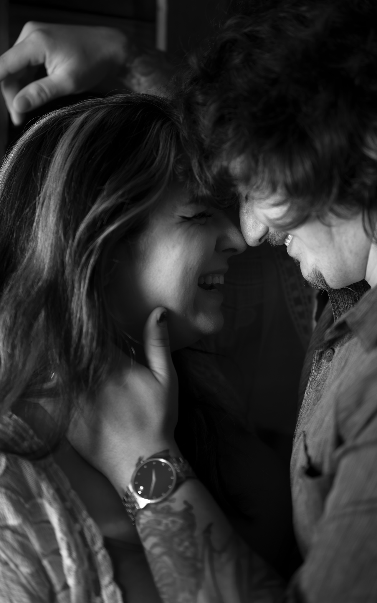 Engagement photos shoot love marriage B&W black and white photos elopement
