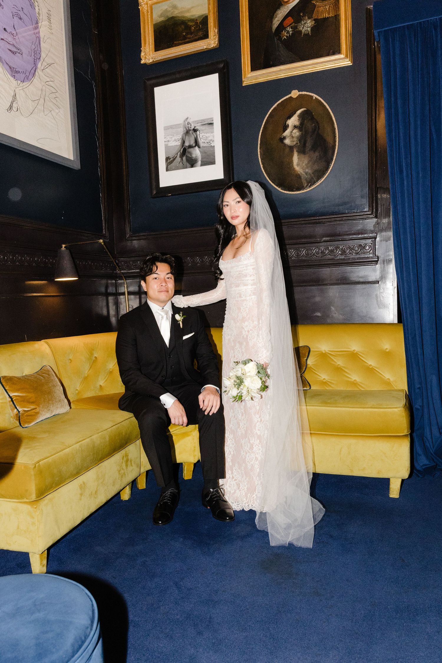 elopement in Rome, groom attire and brdal gown