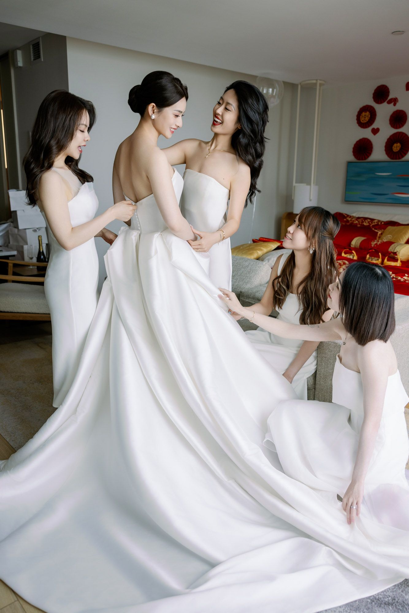 pearl hotel toronto wedding colorful floral arch summer