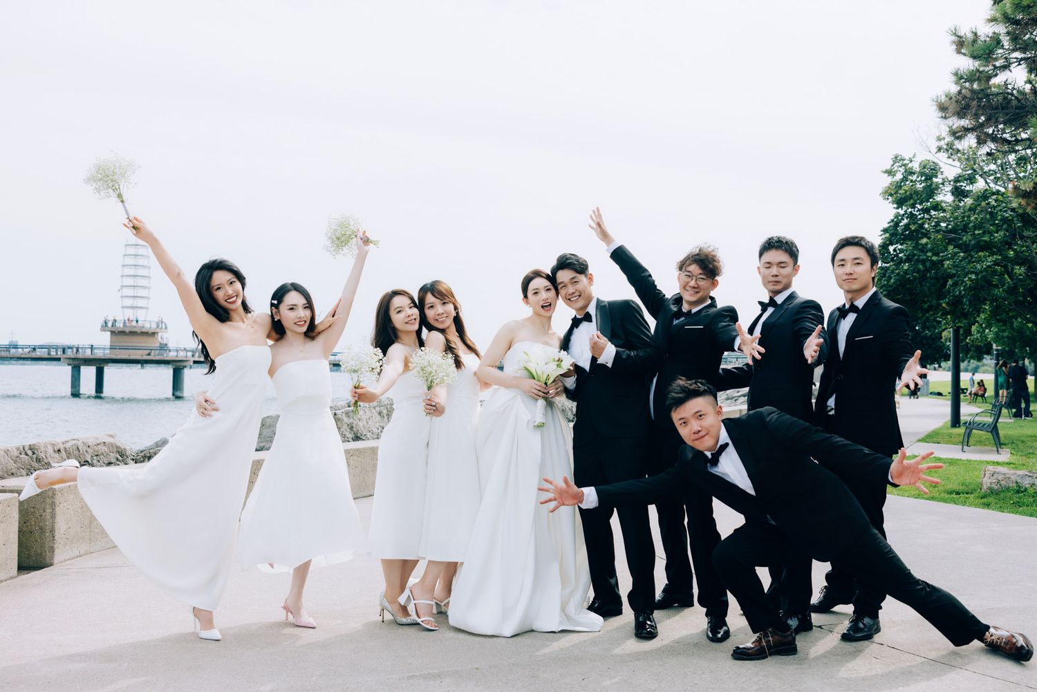 pearl hotel toronto wedding colorful floral arch summer