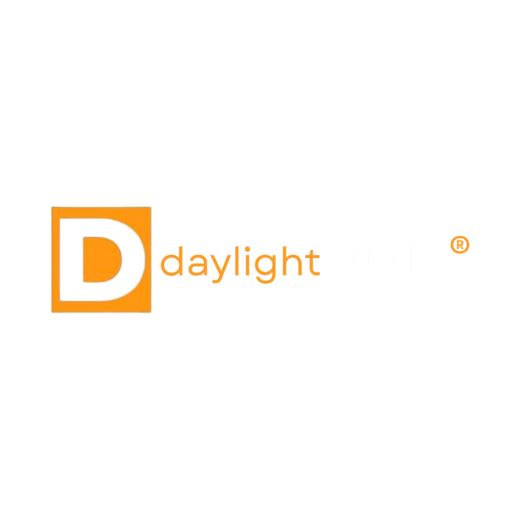 Daylight brand logo featuring an orange square with white letter D and orange text on white background.