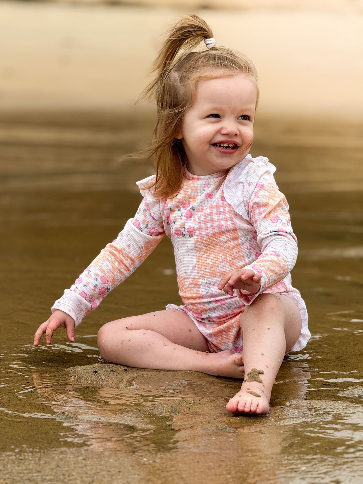 Little girl on beach
