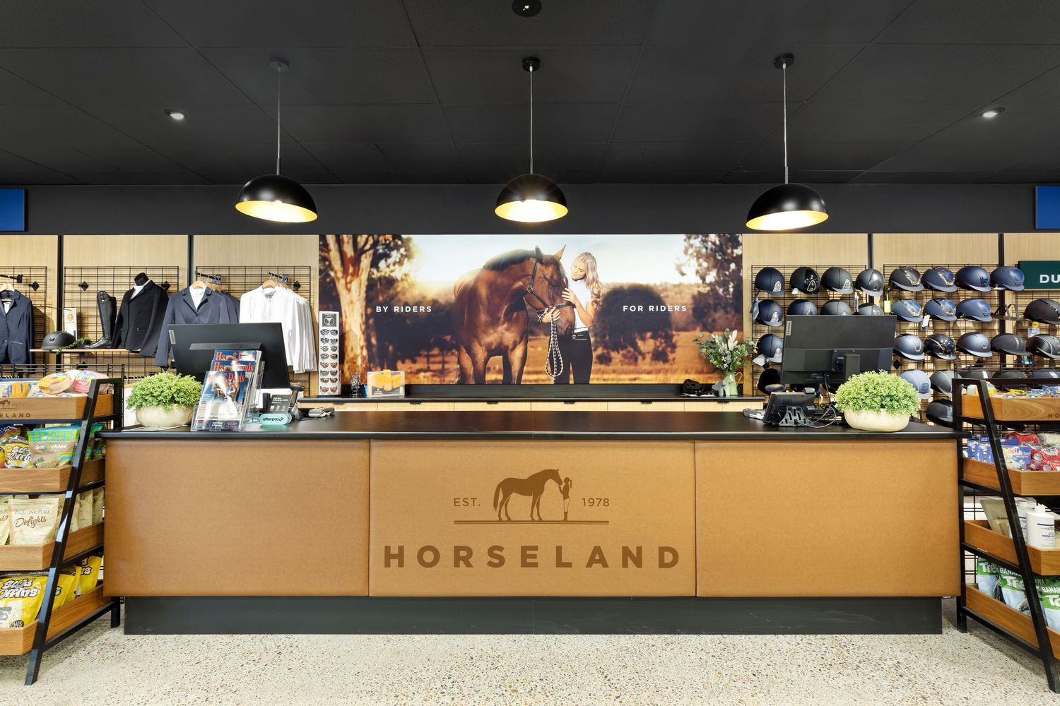 Interior photograph of the Horseland retail store fit-out.