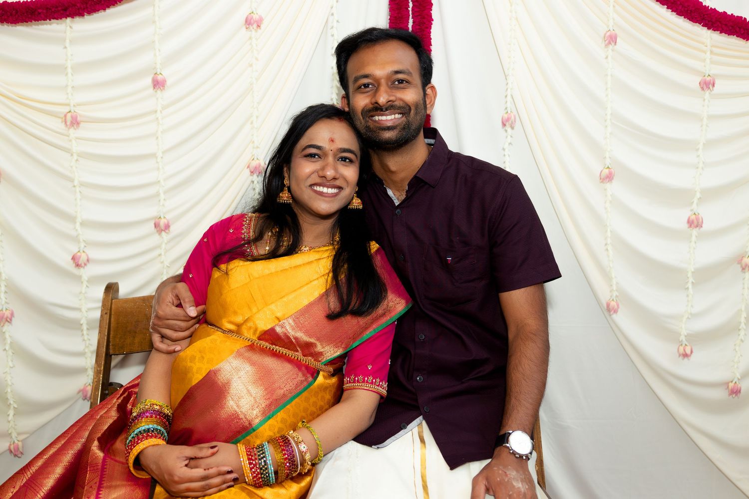 Picture of parents-to-be at baby shower by Rachel Martinez Photography