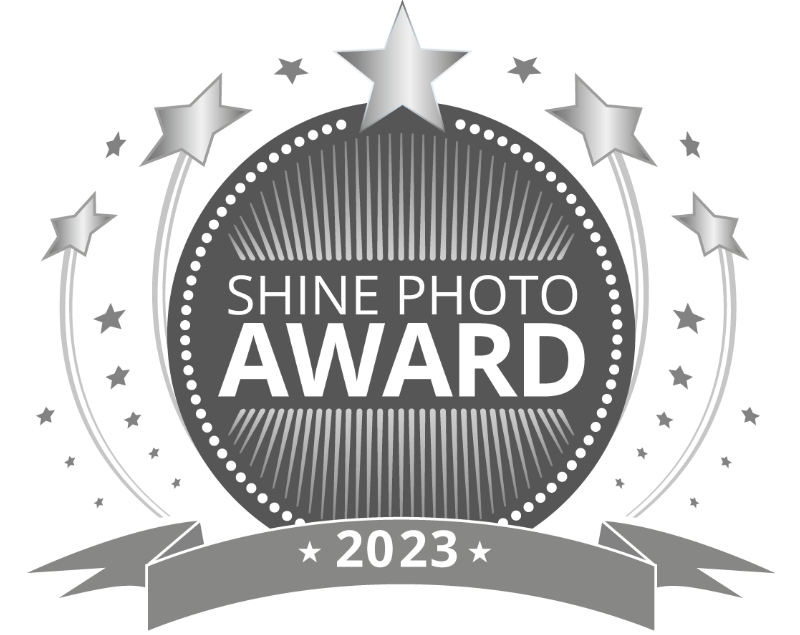 Shine Photo Award 2023 badge for outstanding photography. Toronto maternity photography.