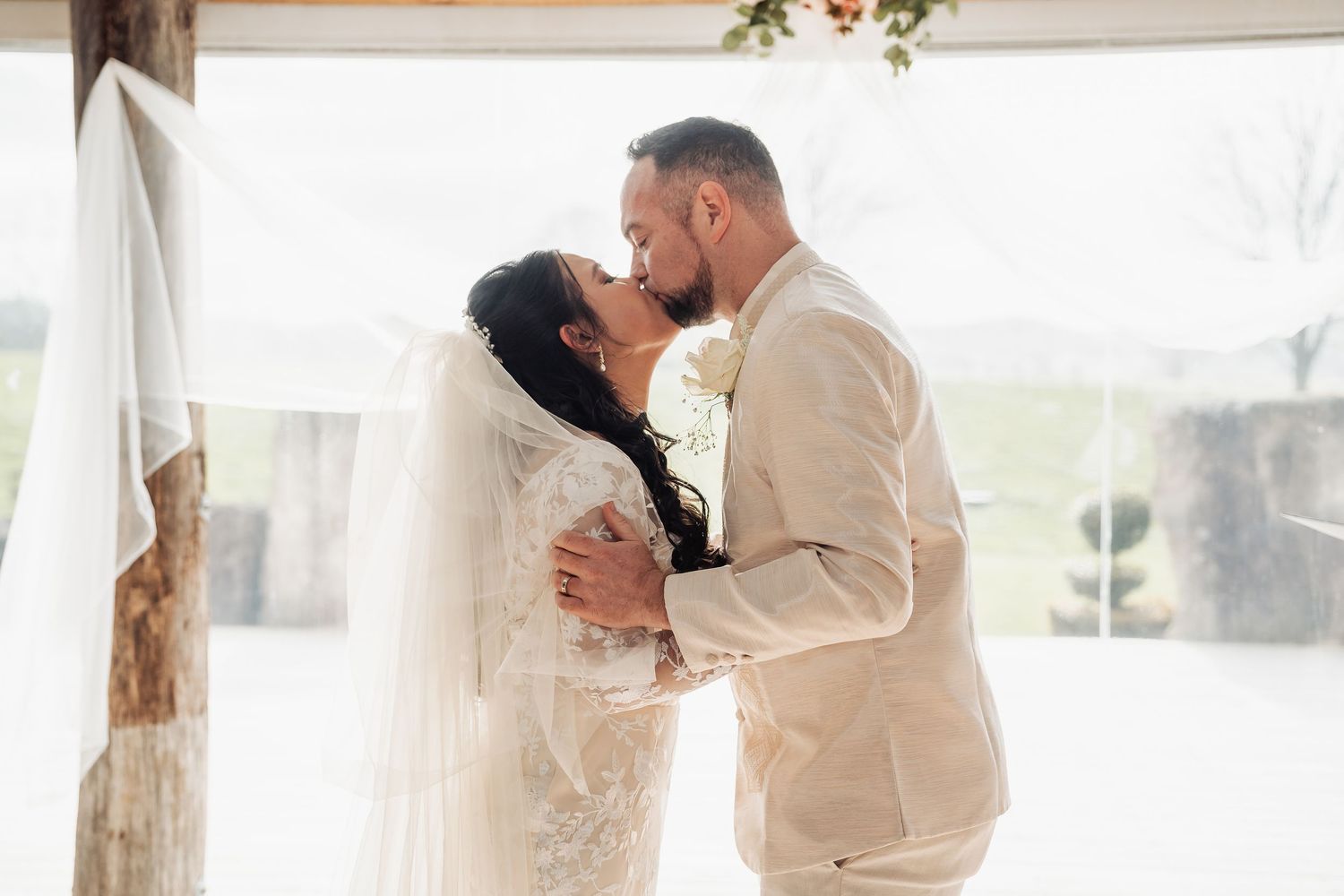 Tender moments shared between newlyweds during their wedding celebration.