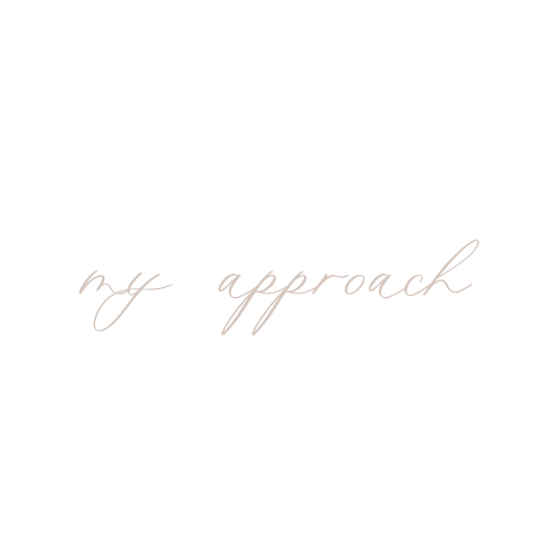 Handwritten cursive text in white neon lights spelling out 'my approach' against a black background.