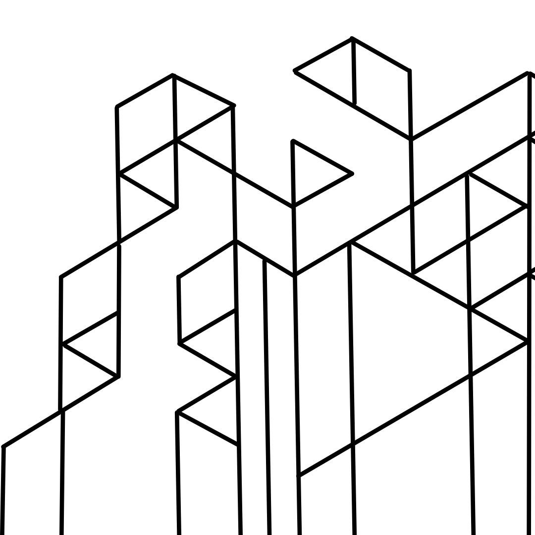 Coming soon placeholder image, with black lines abstractly drawn to look like buildings.